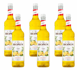Sirop Monin Citron - Bouteille plastique - 6 x 1L