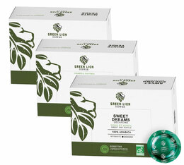 150 dosettes compatibles Nespresso® pro Sweet dreams Office Pads Bio - GREEN LION COFFEE 