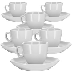 6 Tasses et sous-tasses café expresso 8cl - modèle Alba