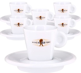Miscela d'Oro Set of 6 Cups and Saucers Espresso Modern Line - 5cl