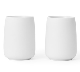 Viva Scandinavia Set of 2 White Nicola Porcelain Cups - 15cl