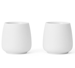 Viva Scandinavia Set of 2 White Nicola Porcelain Cups - 8cl