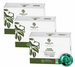  150 dosettes compatibles Nespresso® pro Terre d'avenir Commerce Equitable Office Pads Bio - GREEN LION COFFEE
