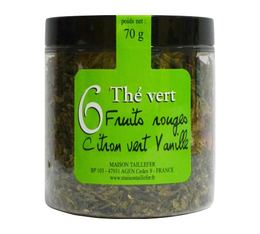 N°6 green tea with red berries, lime and vanilla - 70g loose leaf tea - Maison Taillefer