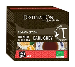 Organic Earl Grey black tea - 20 individually-wrapped tea bags - Destination