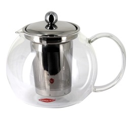 Glass Mesina teapot with stainless steel filter. - 1L - Oroley