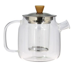 Glass teapot with stainless steel and wood lid 68cl - OGO Living