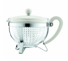 Bodum Chambord Glass Teapot with Infuser in White - 1L