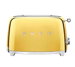 Grille-pain SMEG TSF01GOEU 2 tranches Années 50 - Or 