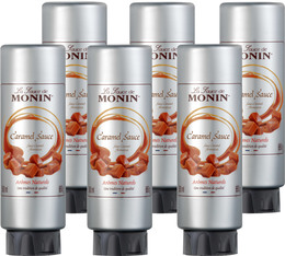 Lot de 6 Sauces Topping Monin - Caramel - 6 x 500 ml