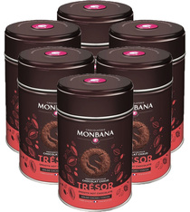 Lot de 6 Chocolats en poudre trésor de chocolat 6x250g - Monbana
