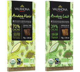 VALRHONA - Tablette Noir Andoa 70% Organic Fair Trade - 70g