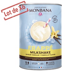 Boisson frappée - Lot de 6 boîtes de Milk Shake Vanille 1.1Kg - MONBANA