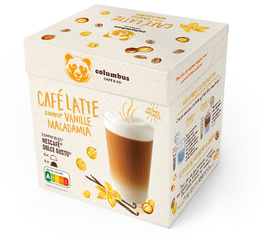 12 Capsules Compatibles Nescafe® Dolce Gusto® Latte saveur vanille macadamia  - COLUMBUS CAFE & CO