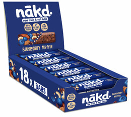  Boîte distributrice de 18 barres énergétiques muffin myrtille NAKD