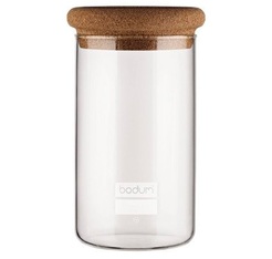 BODUM YOHKI Glass food storage jar with cork lid - 1L capacity