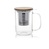 Double-wall glass mug with tea infuser - 39cl - OGO Living