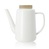 OGO LIVING 'Enzo' white porcelain teapot with infuser + FREE tea
