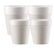 Lot de 4 tasses Bistro en porcelaine avec bande silicone blanche (17cl + 30cl) - Bodum