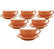 6 Origami Latte Bowl cups and saucers 25 cl - Orange