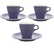 3 Tasses et sous tasses Espresso 9cl Violet - ORIGAMI