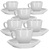 6 Tasses et sous-tasses café expresso modèle Alba - 8cl