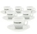 6 tasses expresso et sous-tasses porcelaine MaxiCoffee - 8 cl 