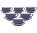Tasses - ORIGAMI - tasses et sous tasses Latte Bowl violet 25cl x6