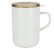 OGO Living White stoneware large tea infusing mug with wooden lid - 475ml