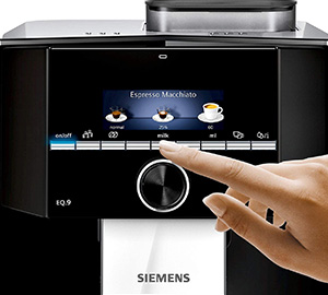 Expresso broyeur Siemens EQ.9+ S300 interface intuitive