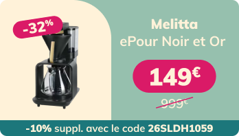 Cafetière Melitta ePour Noir et Or 1024-12 + offre cadeaux