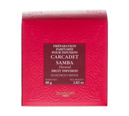 Hibiscus Tea Samba Fruit Infusion - 20 Cristal® sachets - Dammann Frères