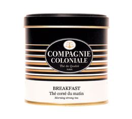 Luxury Compagnie Coloniale Breakfast flavoured black tea - 150g loose leaf tea in metal tin.