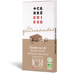 Carré Suisse - Organic Milk Chocolate Bar with Whole Nuts - 100g