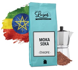 Ground coffee for moka pots: Ethiopia - Moka Seka - 250g - Cafés Lugat