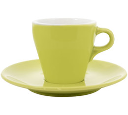 Origami Espresso Cup and Saucer Green - 9cl