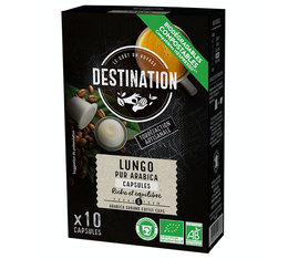 Destination Organic Coffee Lungo Nespresso® Compatible Capsulesx 10 