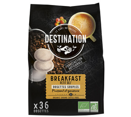 Destination 'Breakfast Petit Déj' organic coffee pods for Senseo x 36