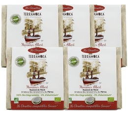 TerraMoka 'Monsieur Albert' organic coffee pods for Senseo x 80