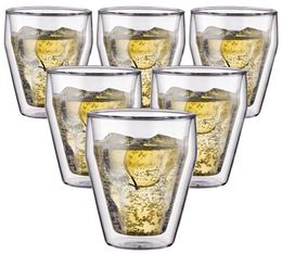 6x25cl Titlis double wall glasses by Bodum