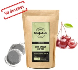 Les Petits Torréfacteurs - Cherry flavoured coffee pods for Senseo x90