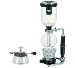 Hario Technica TCA-3 3-cup vacuum coffee maker + Rekrow mini butane burner