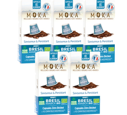 MOKA Brésil Organic & Biodegradable capsules for Nespresso x 50