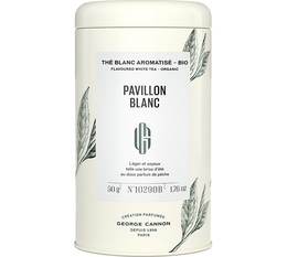 George Cannon 'Pavillon Blanc' organic flavoured white tea - 50g loose leaf in tin