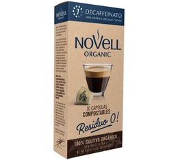 Novell Organic Coffee Pods Decaffeinato Compostable Capsules x 10