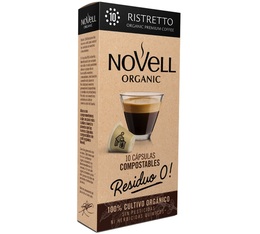 Novell Organic Coffee Pods Ristretto Compostable Capsules x 10