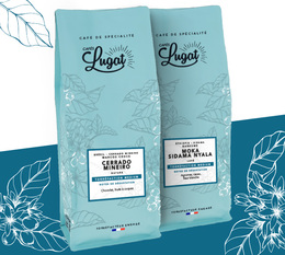 Cafés Lugat - Coffee Bean Bundle: Brazil - Cerrado Mineiro + Ethiopia - Sidama Nyala - 2x1kg 