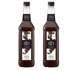 Syrup 1883 Routin Chocolate in Plastic Bottle - 2 x 1L