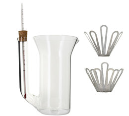 E&B glass carafe + thermometer and kalita filter holder, dripper and pour over