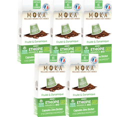 MOKA Ethiopie Organic & Biodegradable capsules for Nespresso x 50